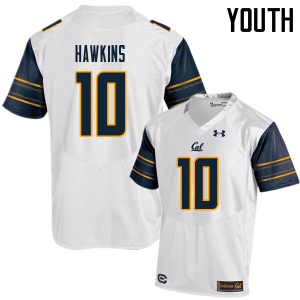 Youth #10 Jeremiah Hawkins Cal Bears UA College Football Jerseys Sale-White